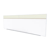 Ghent Porcelain Whiteboard / Vinyl Bulletin Combo Board, Magnetic, Style A, 5'H x 16'W, Ivory_1